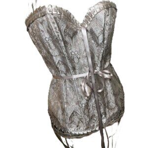 Ornate Vintage-Inspired Champagne-tone Bridal or Lingerie Corset